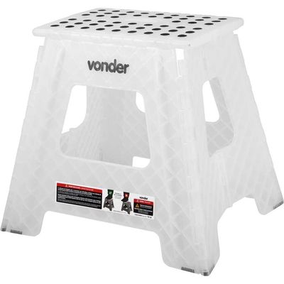 Banqueta Plástica Dobrável 360 Mm Transparente Vonder