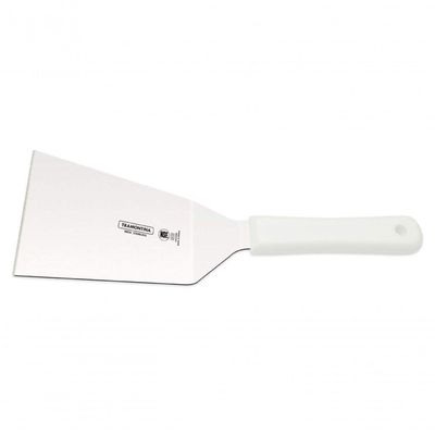 Espátula Para Frituras Tramontina Profissional Com Lâmina Em Aço Inox E Cabo De Polipropileno Branco 6x3 1-2