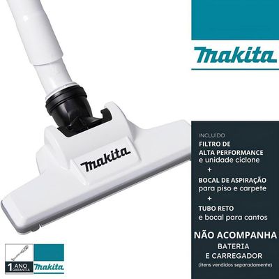 Aspirador De Pó Vertical Sem Fio 40v Max Cl003gz10 Makita Portátil Ciclone Led Sem Bateria-carregador
