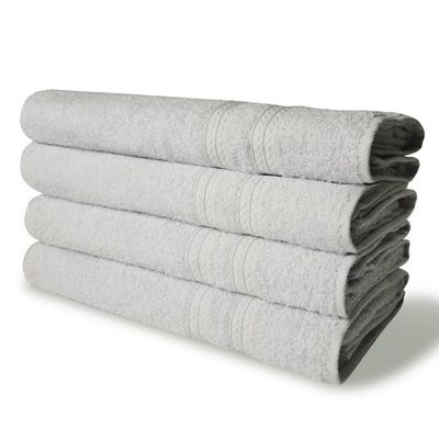 Kit 4 Toalhas de Banho 430g/m² Grande Super Grossa 80x150cm Itália Soft Branco