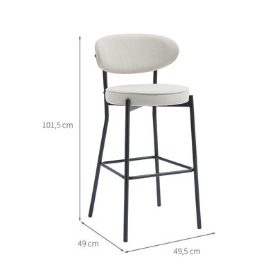 Banqueta Eva Poliéster Off White
