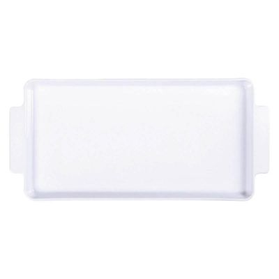Kit 2 Travessas de Porcelana com Alças Tramontina Refratário Retangular Branco Maria Augusta