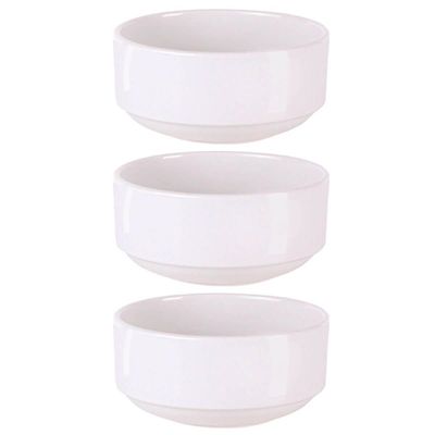 Kit 3 Tigelas Pequenas Cumbuca Porcelana Empilhável Frutas Sobremesa Tramontina Paola