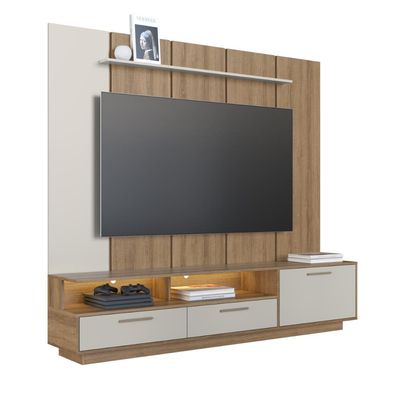 Home Rack E Painel Para Tv Até 75 Polegadas Com Iluminação Led Ravenna Arenas