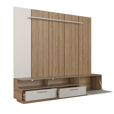 Home Rack E Painel Para Tv Até 75 Polegadas Com Iluminação Led Ravenna Arenas