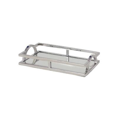 Bandeja retangular em aço inox espelhada Fracalanza 41x26x5cm