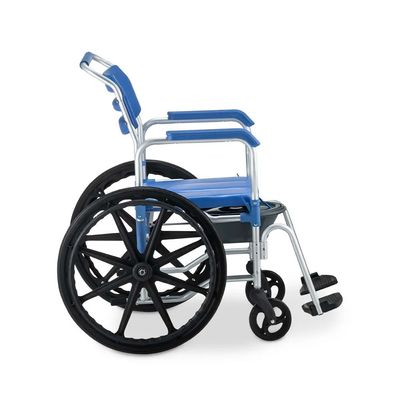 Cadeira de Banho D65 em Alumínio até 150kg 44 cm Dellamed Azul