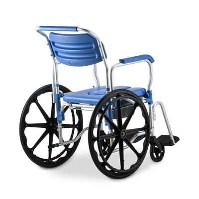 Cadeira de Banho D65 em Alumínio até 150kg 44 cm Dellamed Azul