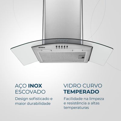 Coifa de Parede Mondial Inox 250W CF60-01 110