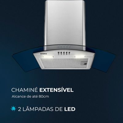 Coifa de Parede Mondial Inox 250W CF60-01 110
