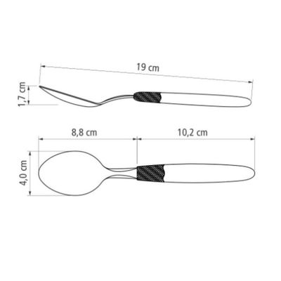 Colher De Mesa Tramontina Ipanema Inox Vermelho