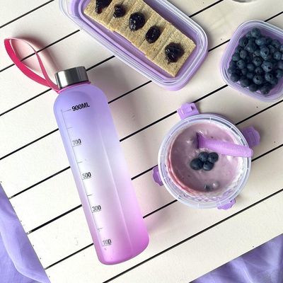 Garrafa De água Com Gradação 1l Lilás
