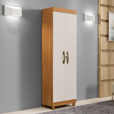 Multiuso Sapateira New Roma 2 Portas 6 Prateleiras - Benetil Cinamomo Off