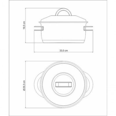 Caçarola Funda Tramontina Solar 24cm Em Aço Inox