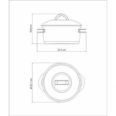 Caçarola Funda Tramontina Solar 20cm Em Aço Inox