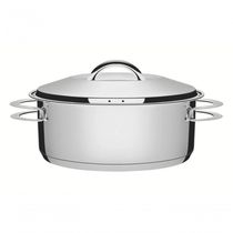Caçarola Rasa Tramontina Solar 28cm Em Aço Inox