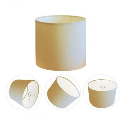 Cúpula Abajur E Luminária Cilíndrica Vivare Cp-7005 ø18x18cm - Bocal Nacional Algodão-crú