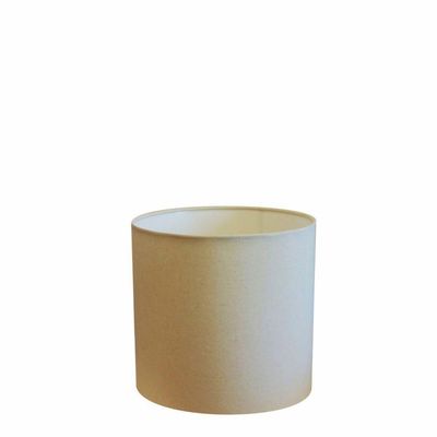 Cúpula Abajur E Luminária Cilíndrica Vivare Cp-7005 ø18x18cm - Bocal Nacional Algodão-crú