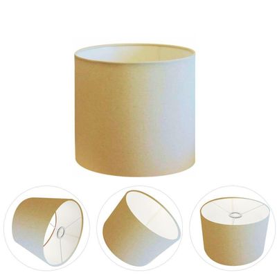 Cúpula Abajur E Luminária Cilíndrica Vivare Cp-7005 ø18x18cm - Bocal Nacional Algodão-crú