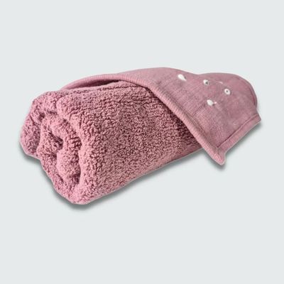 Jogo de Toalha 5 pçs Gigante Felpuda Itália Soft 100% Algodão Rose