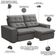 Sofá Retrátil Reclinável Para Sala 3 Lugares 230cm Vincent F04 Veludo Cinza Claro - Lyam Decor