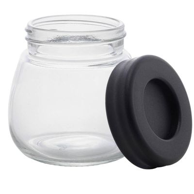 Conjunto Moedor Manual de Café e 4 Xícaras de Café Curto Expresso 100ml Cristal Lyor