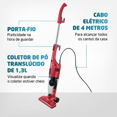 Aspirador de Pó Mondial Turbo AP36 Vermelho com Preto  220V 220V