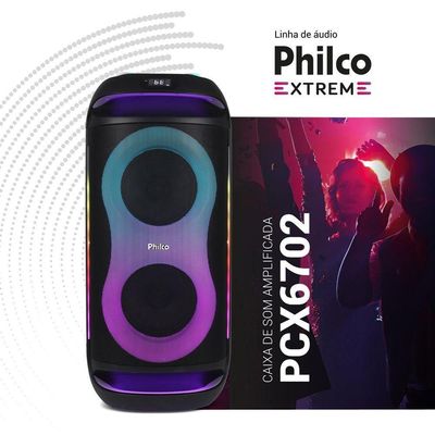 Caixa de Som Amplificada 800W Philco Ex Bass PCX6702 Bivolt