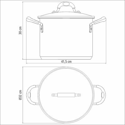 Caldeirão Tramontina Astro Silicone 30cm Em Aço Inox Com Tampa De Vidro