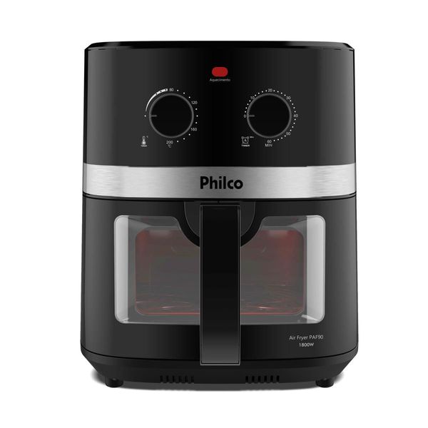 Air Fryer Philco 9L Visor Glass Redstone 1800W PAF90 127V Air Fryer Philco 9L Visor Glass Redstone 1800W PAF90 127V