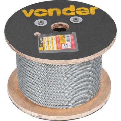 Cabo De Aço Af 5-16" Alma De Fibra 6x19s Galv Com 100m Vonder