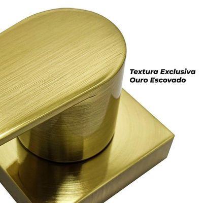 Acabamento Registro Banheiro Alavanca Dourado Gold Escovado Brilhante Padrão Deca Metal Luxo