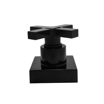 Acabamento Registro Preto Black Padrão Deca Pressão E Gaveta 16 Estrias Abs