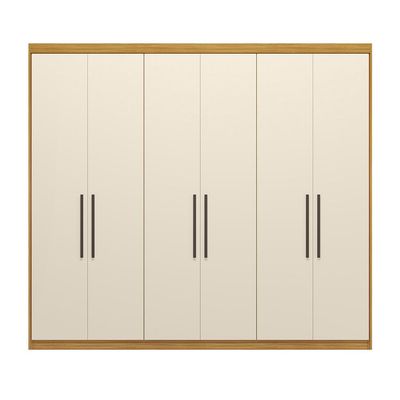 Guarda-Roupa Casal Venice 6 Portas 4 Gavetas Cinamon e Off White