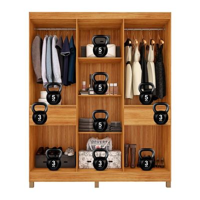 Guarda-Roupa Casal Barão 6 Portas 2 Gavetas Cinamon e Off White