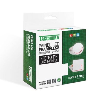 Painel Led Frameless Quadrado Sobrepor 24 Watts 6500k - 15140140 - Taschibra
