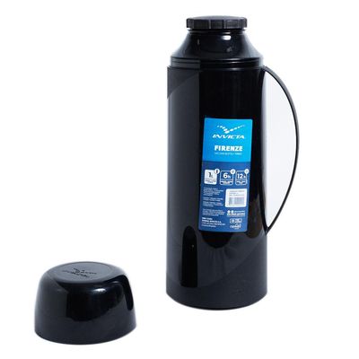 Garrafa Térmica de Rosca 1L Invicta Firenze Preta Preta
