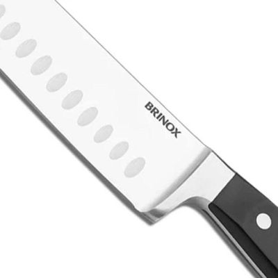 Kit 2 Facas para Cozinha 5' e 7' Santoku Oriental Inox Brino