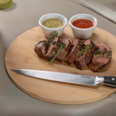 Kit 2 Facas para Cozinha 5' e 7' Santoku Oriental Inox Brino