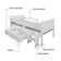 Cama Solteiro Com 2 Baus Organizador E Escada Luna Plus Branco