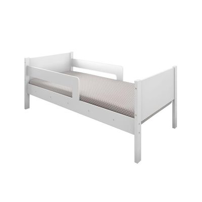 Cama Solteiro Com 2 Baus Organizador E Escada Luna Plus Branco
