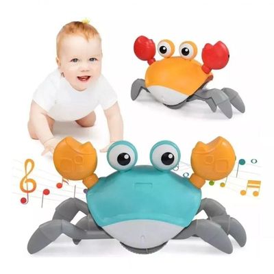 Brinquedo Caranguejo Fujão Música Luz Sensor