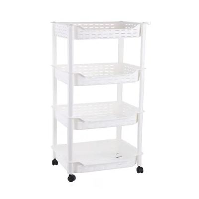 Carrinho Organizador Multiuso Manicure Cozinha Brinquedos 4 Prateleiras Fruteira Quarto Escritorio