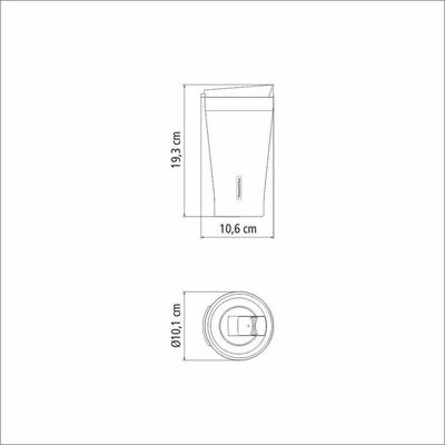 Copo Térmico Preto Em Aço Inox Tramontina Exata Com Tampa 550ml