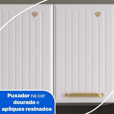 Cozinha De Aço Completa Telasul Diamante Vidro 4Pçs