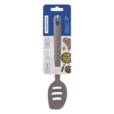 Colher Para Servir Vazada Softta Em Silicone Cinza - Tramontina 25853160