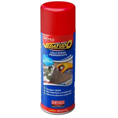 Cola Spray Permanente Com Secagem Rápida 400ml - Colaspray400 - Dryko