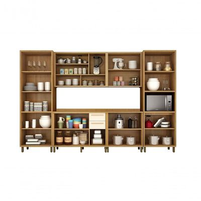 Cozinha Torino 6 Peças Valdemoveis Cinamomo/off White
