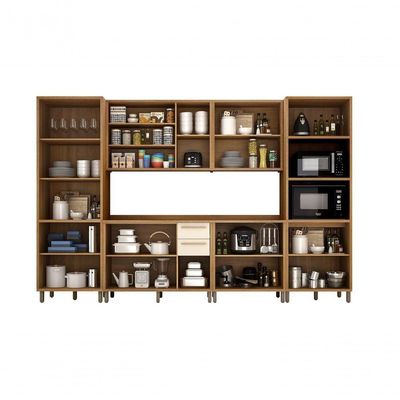Cozinha Torino 6 Peças Valdemoveis Cinamomo/off White