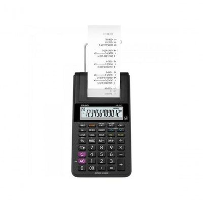 Calculadora Com Bobina Casio Hr-8rc-we-b-dc 12 Dígitos Preta